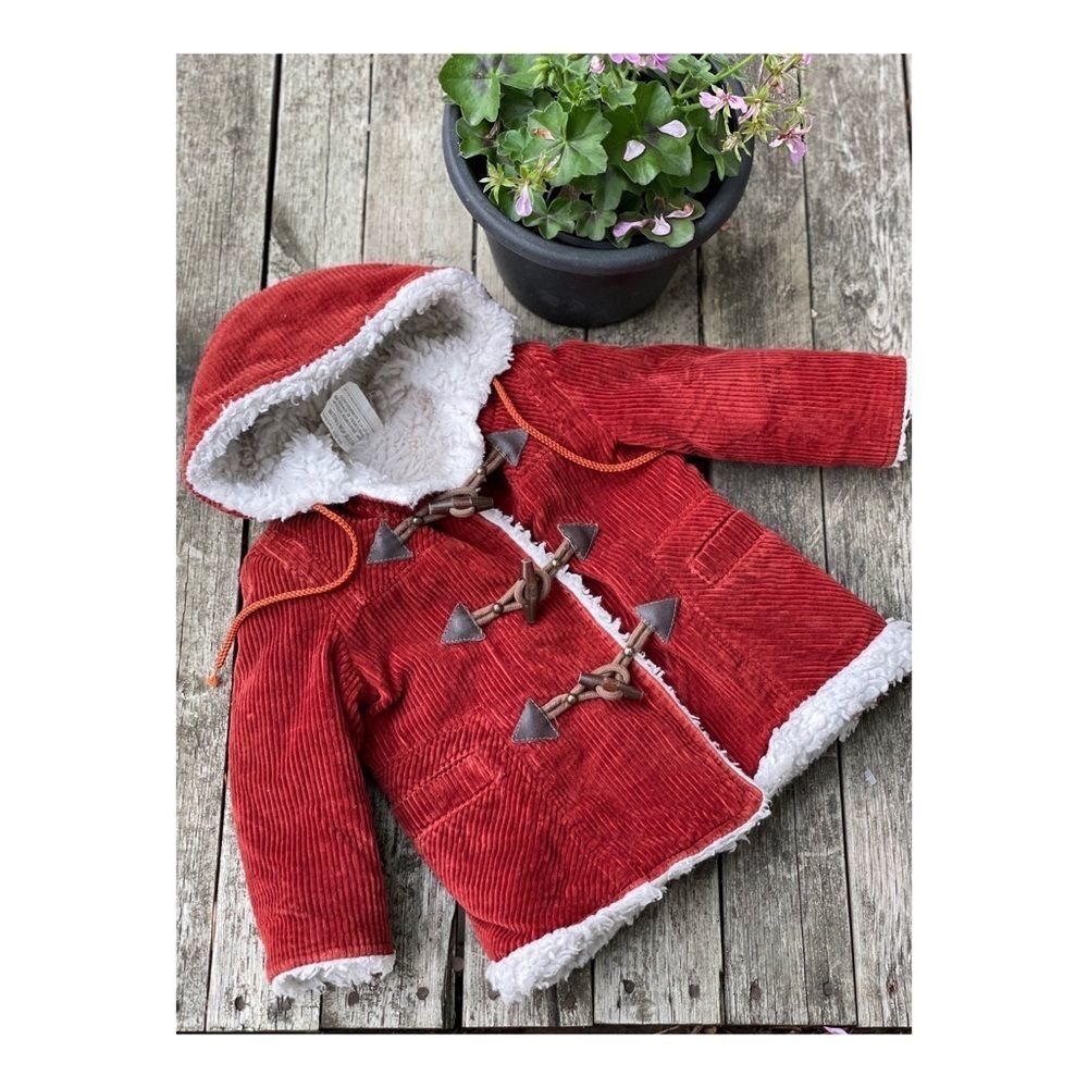 1970s Penny Lane Style Jacket Rust Corduroy Sherpa
